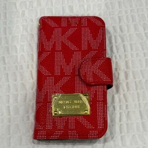 Michael Kors Red and Gold Phone Case